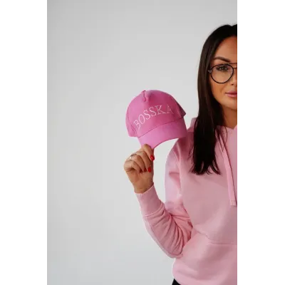 Czapka bawełniana BOSSKA - cukierkowy róż