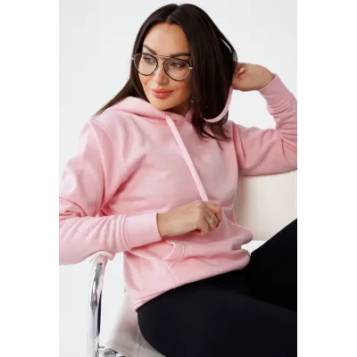 Bluza z kapturem "BOSSKA od urodzenia!" - cukierkowy róż