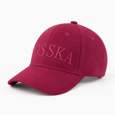 Czapka z daszkiem  BOSSKA -  bordowa