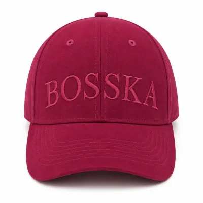Czapka z daszkiem  BOSSKA -  bordowa
