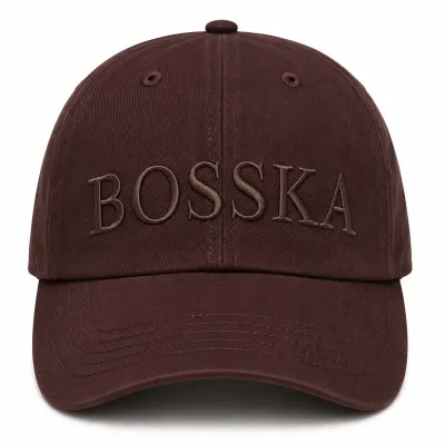 Czapka z daszkiem  BOSSKA -  czekoladowa
