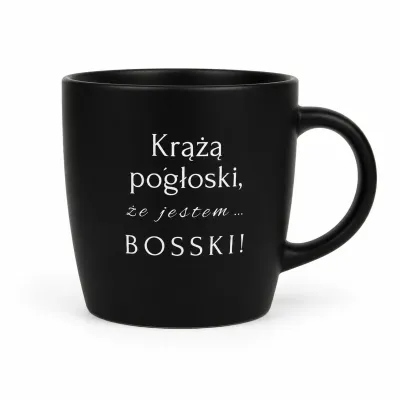 Kubek - Krążą pogłoski, że jestem BOSSKI! - czarny