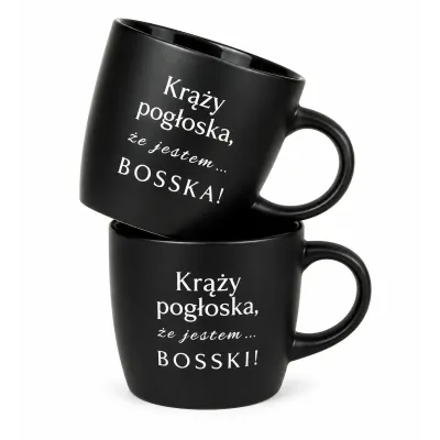 Kubek - Krążą pogłoski, że jestem BOSSKI! - czarny