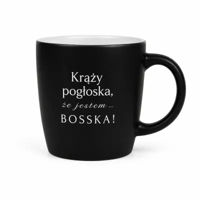 Kubek - Krąży pogłoska, że jestem BOSSKA (biały środek)