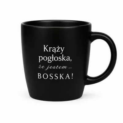 Kubek - Krąży pogłoska że jestem BOSSKA! - czarny