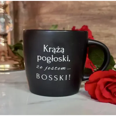 Kubek - Krążą pogłoski, że jestem BOSSKI! - czarny