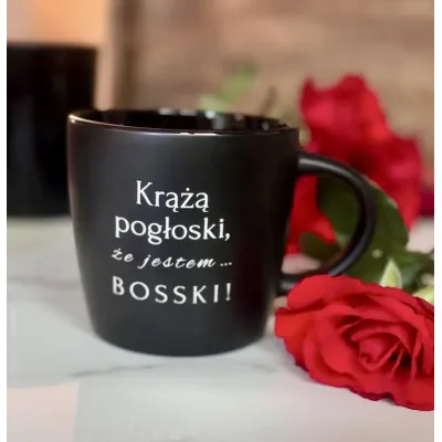 Kubek - Krąży pogłoska że jestem BOSSKA! - czarny