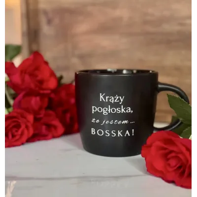 Kubek - Krążą pogłoski, że jestem BOSSKI! - czarny