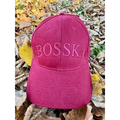 Czapka z daszkiem  BOSSKA -  bordowa