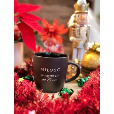 Kubek - Miłość zaczyna się od SIEBIE - czarny