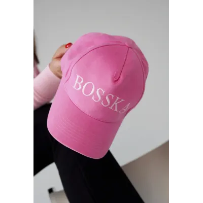Czapka bawełniana BOSSKA - cukierkowy róż